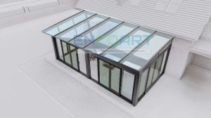 EncoArt Fixed Glass Ceiling + + Lift and Slide Glass System
