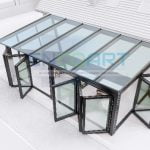 EncoArt Fixed Glass Ceiling + Folding Glass System