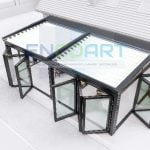 EncoArt Automatic Pergola + Folding Glass System