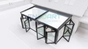 EncoArt Automatic Pergola + Folding Glass System