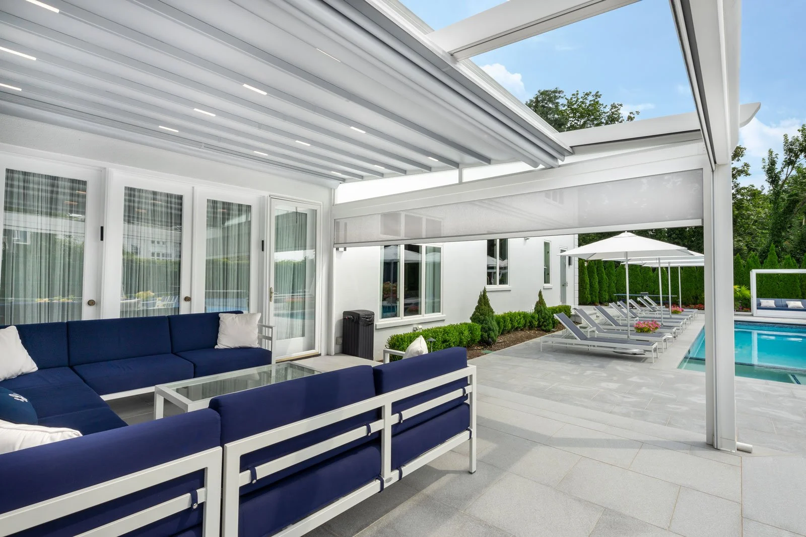 Sistemas de pérgolas retráctiles Sistema de techo de pérgola automático 8