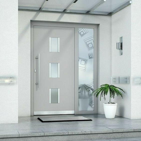 Modern Aluminium Enterence Panel Door 18