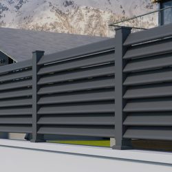 Modernt trädgårdsstaket i aluminium modell 39