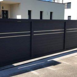 Modern trädgårdsingångsport i aluminium, modell Tyskland