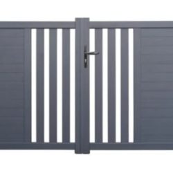 Modern trädgårdsingångsport i aluminium, modell 5