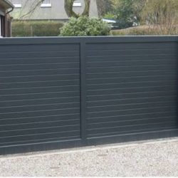Modern trädgårdsingångsport i aluminium, modell 8