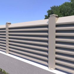 Exempel på solskydd Typ 2 aluminium trädgårdsstaket