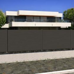 Panel Flat Typ Aluminium Trädgårdsstaket Exempel