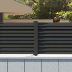 Intermittent solskydd typ aluminium trädgårdsstaket exempel