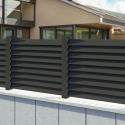 Exempel på solskydd typ aluminium trädgårdsstaket