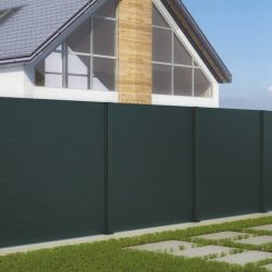 Exempel på paneltyp trädgårdstaket i aluminium