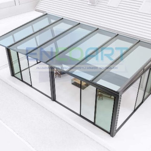 EncoArt Fixed Glass Ceiling + Classic Sliding Glass System